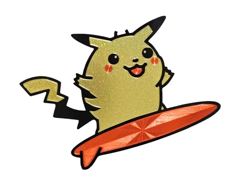 Pokemon Surfing Pikachu Faux Suncatcher 