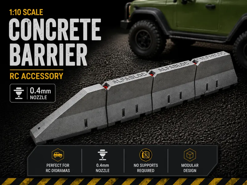 1:10 & 1:14 Concrete Jersey Barrier