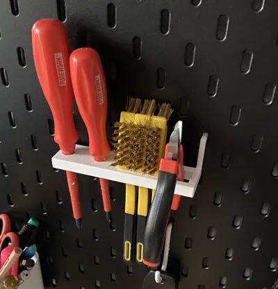 Skadis screwdriver & metal brush holder
