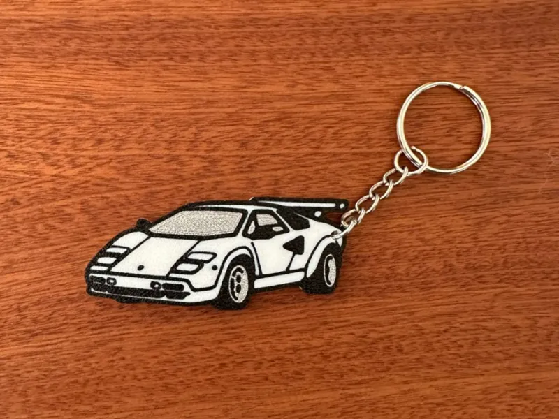 Lamborghini Countach Tooned Keychain