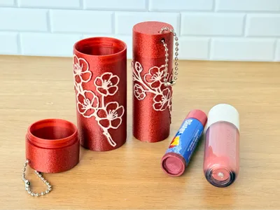 Cherry Blossom Lipstick Case