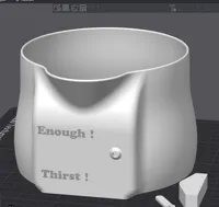 Single-color version "Enough!/Thirst!" - 0.2mm layer,3 walls