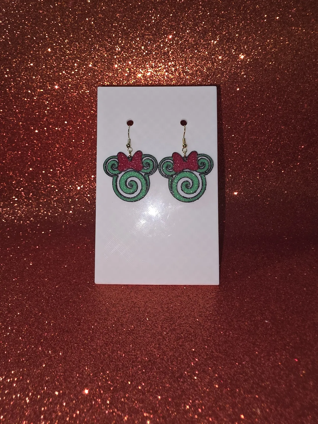Minnie spiral earrings view 2
