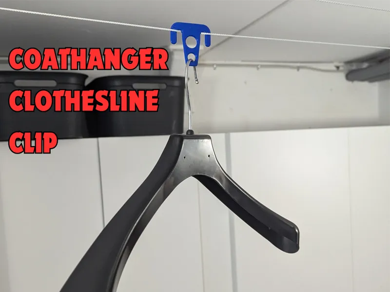 Coat Hanger Clothesline Clip