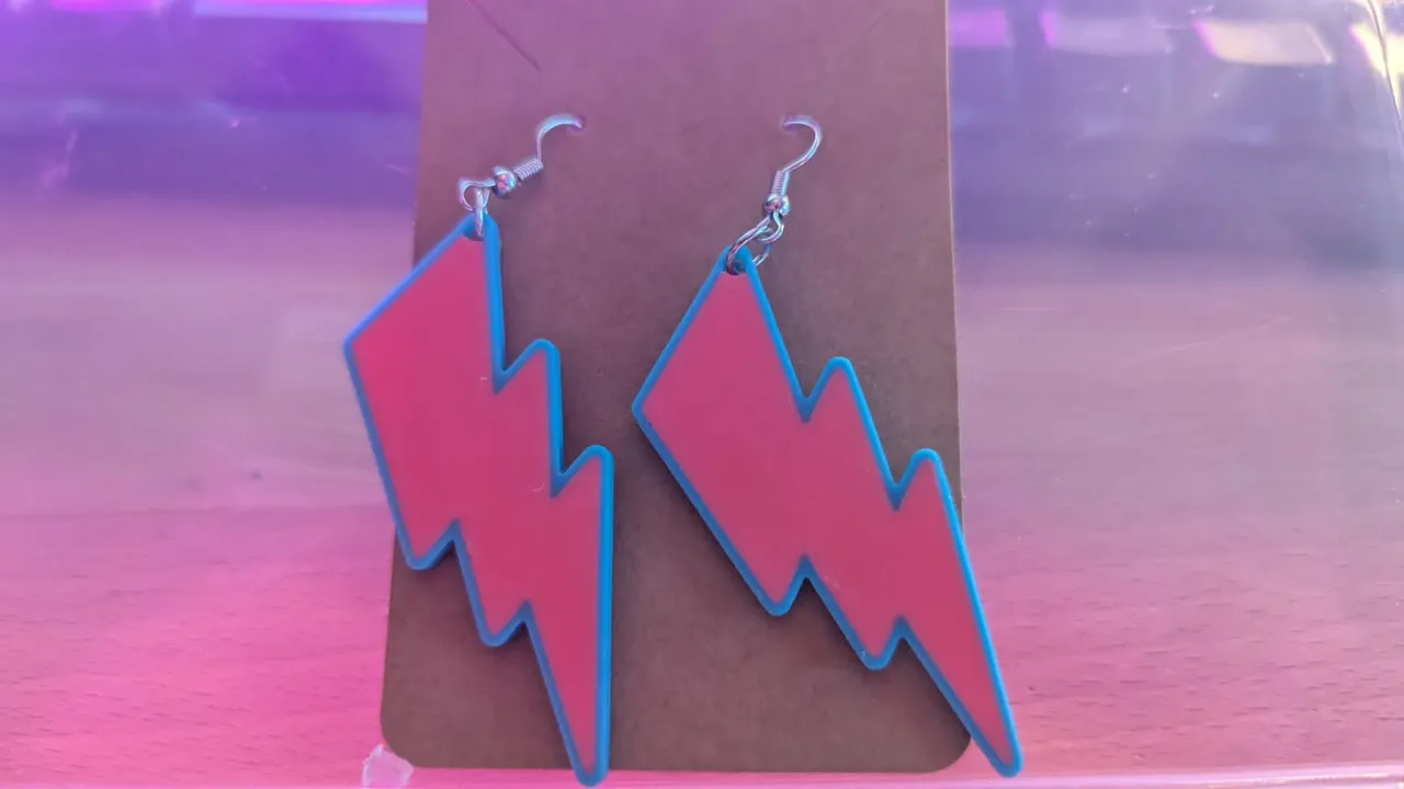 Electric Dream Lightning Earrings view 2