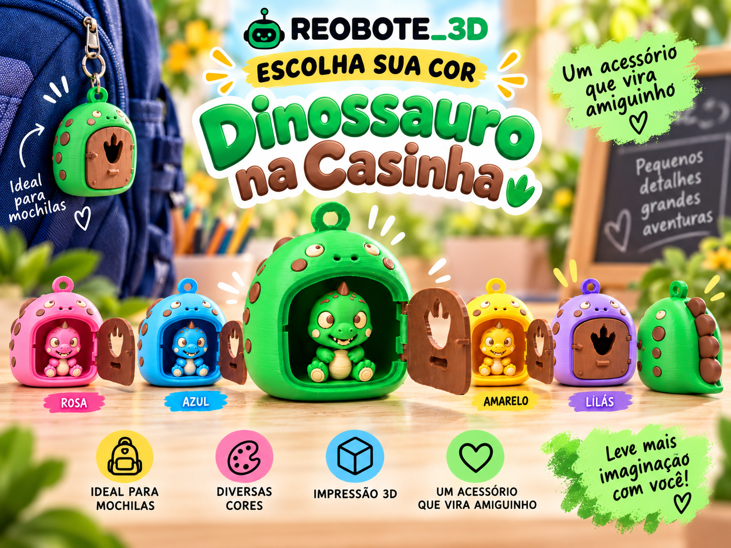 Dinosaur Pocket Pal Box - Cute Dino Toy - 1