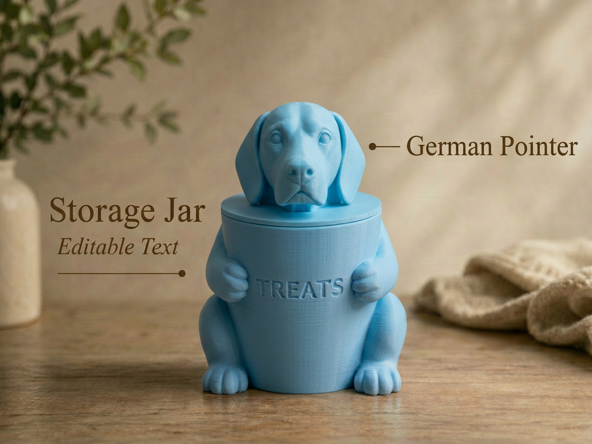 German Shorthaired Pointer Dog Storage Jar