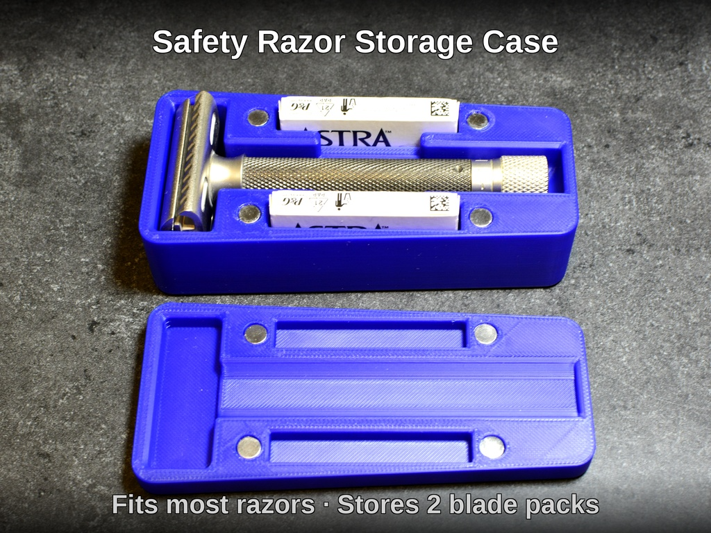 Razor and Blade Magnetic Storage Case