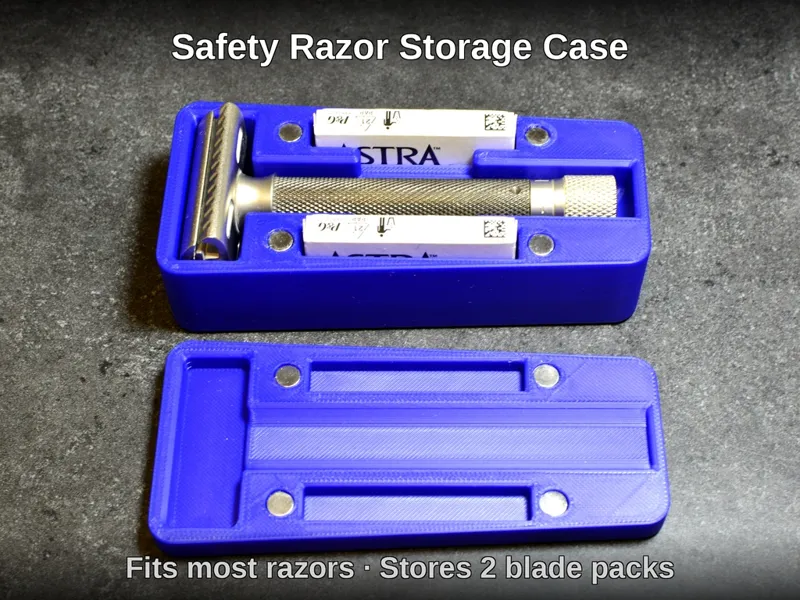 Razor and Blade Magnetic Storage Case