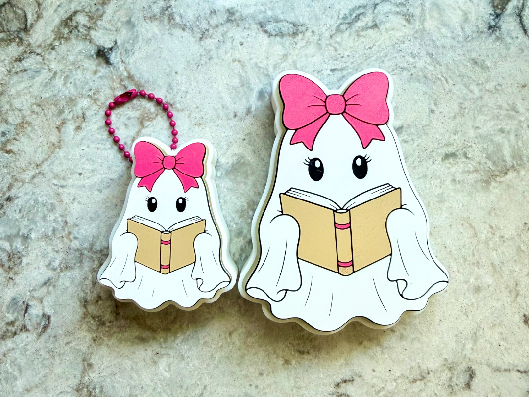 Bookish Ghost Fidget Clicker (Keychain & Desk) - 1