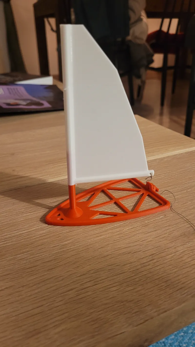 Sail Boat model. Sail trimming teaching kit