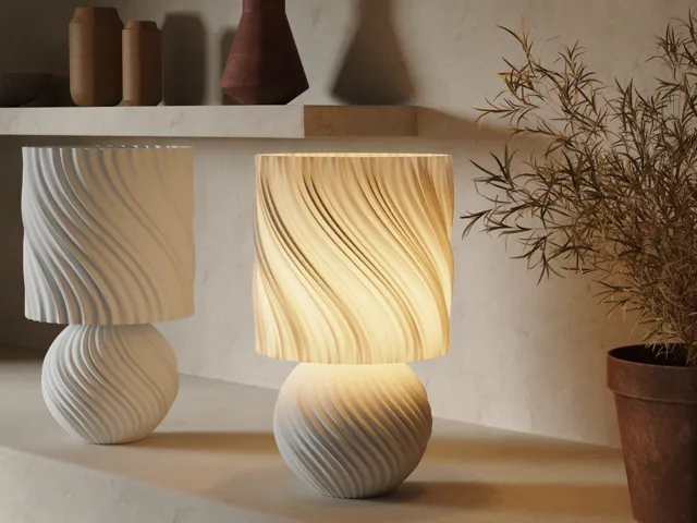 STONED LAMP — Japandi Ambient Wave Table Lamp