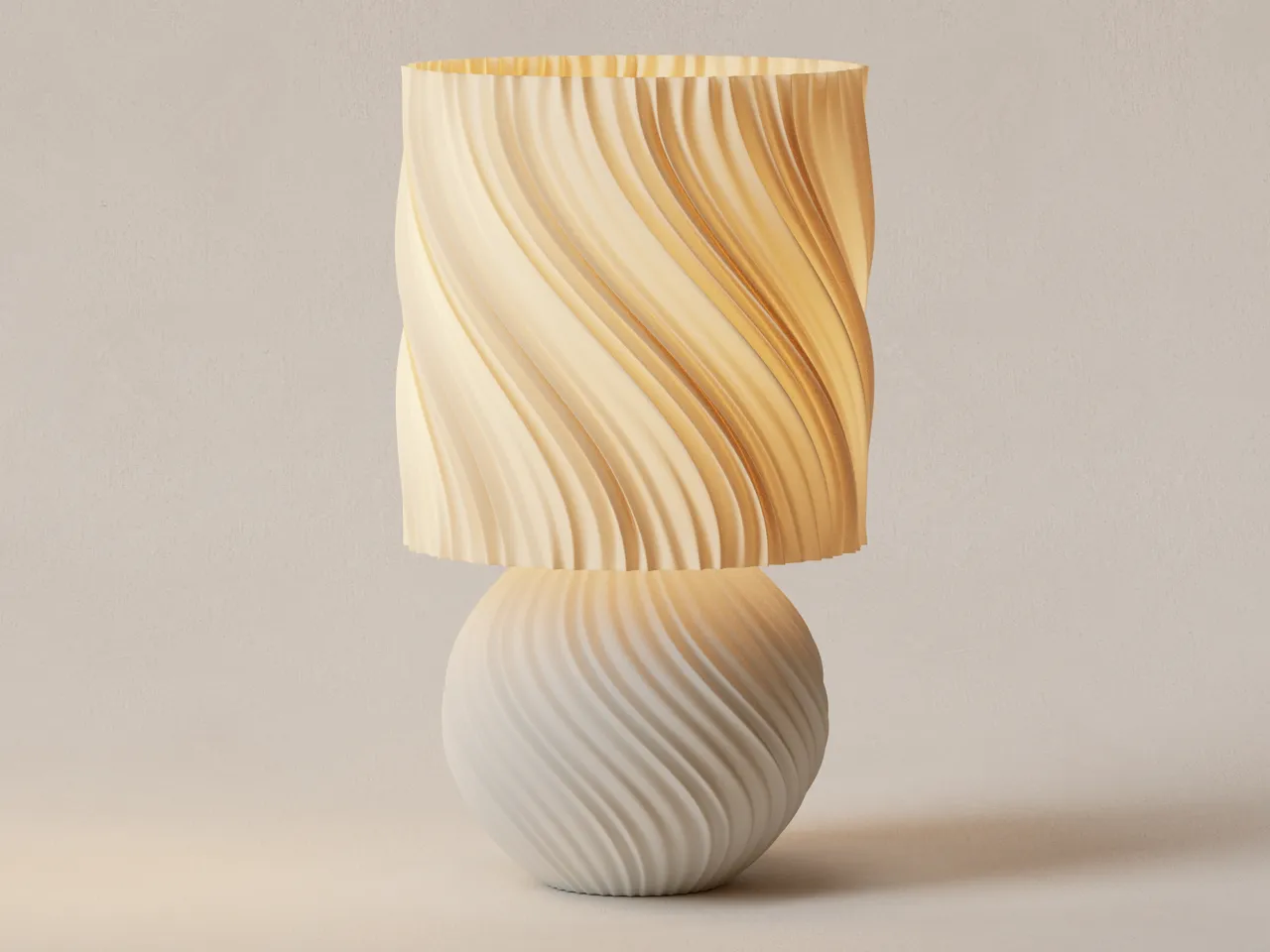 STONED LAMP — Japandi Ambient Wave Table Lamp view 3