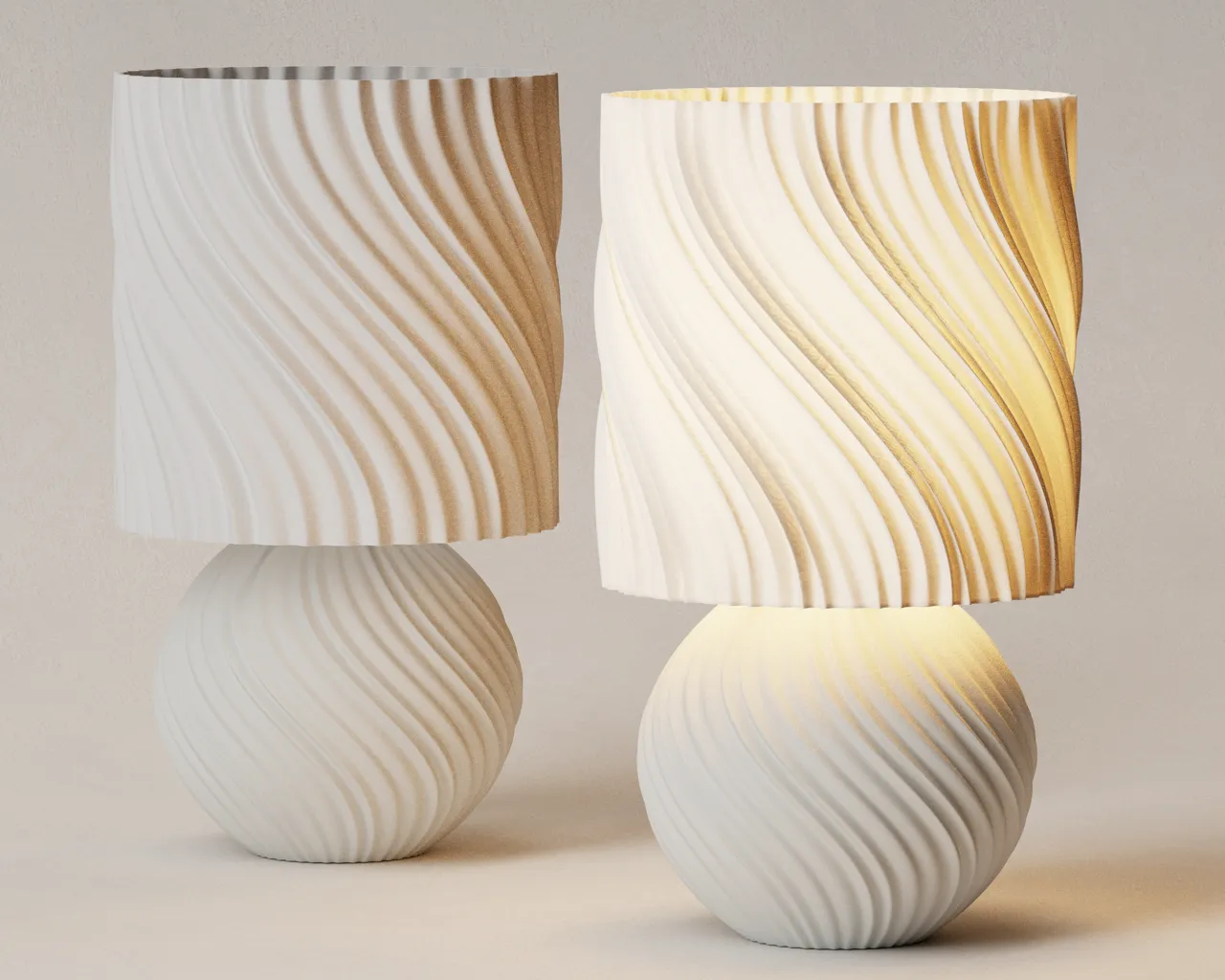 STONED LAMP — Japandi Ambient Wave Table Lamp view 4