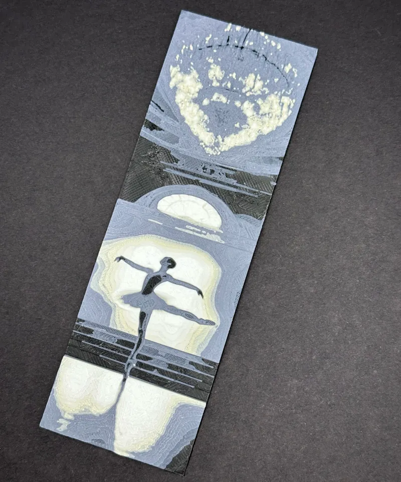 Hueforge Ballerina Bookmark