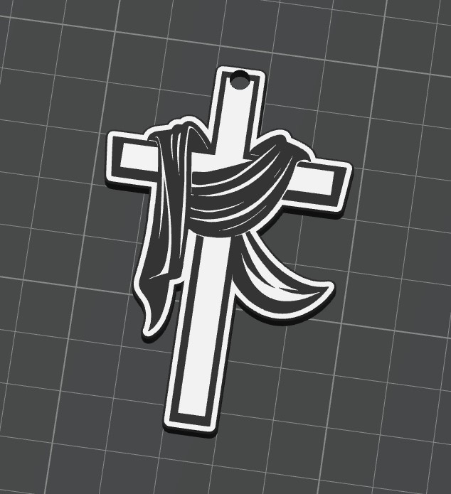 Miniatura 2 do modelo 3D elegant cross keychain