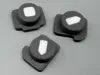 Two-color smooth and faceted button