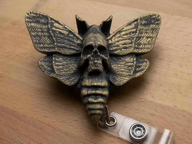 Death's Head Moth Badge Reel Silence of the Lambs