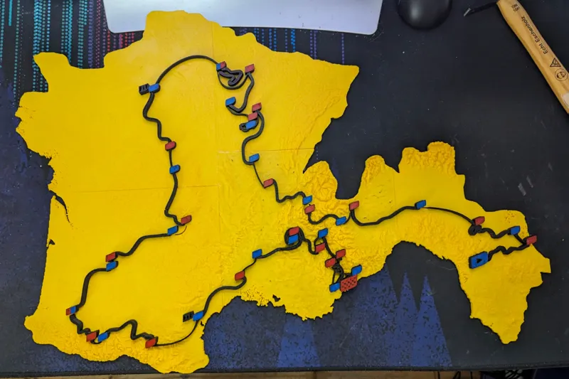 Map of Tour de France 2024