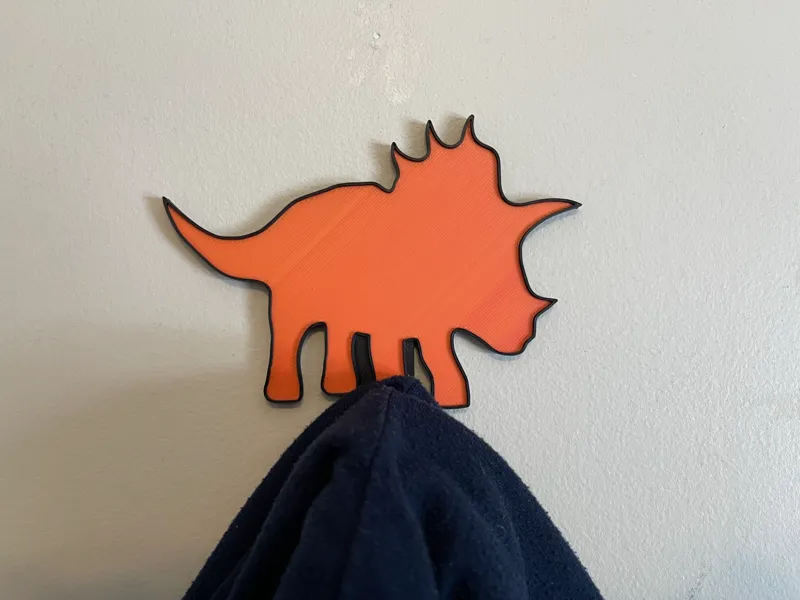 Triceratops - Dinosaur Coat/Key Hook