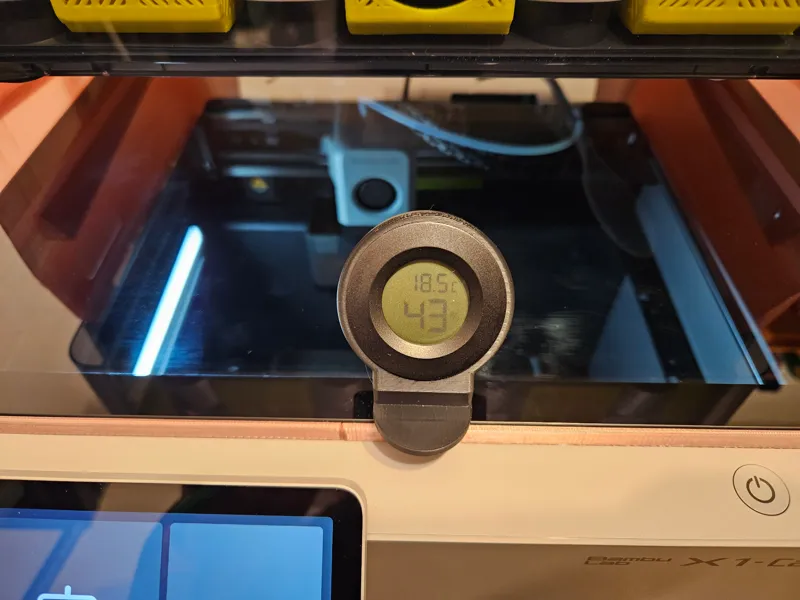 Glasplattengriff mit Hygrometer für P1S / X1C