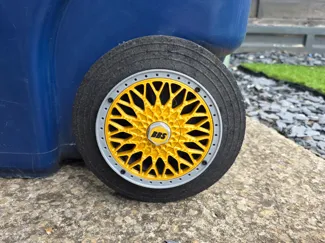 BBS RS gold cross-spoke wheellie bin wheel trim