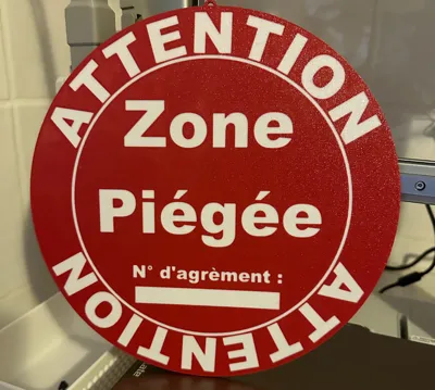 Caution, trapped area sign