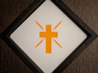 Glow Through Cross Window Sun Catcher
