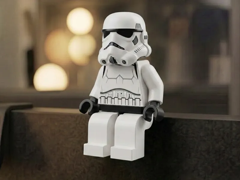 LegoBrick Storm Trooper Ledge Sitter