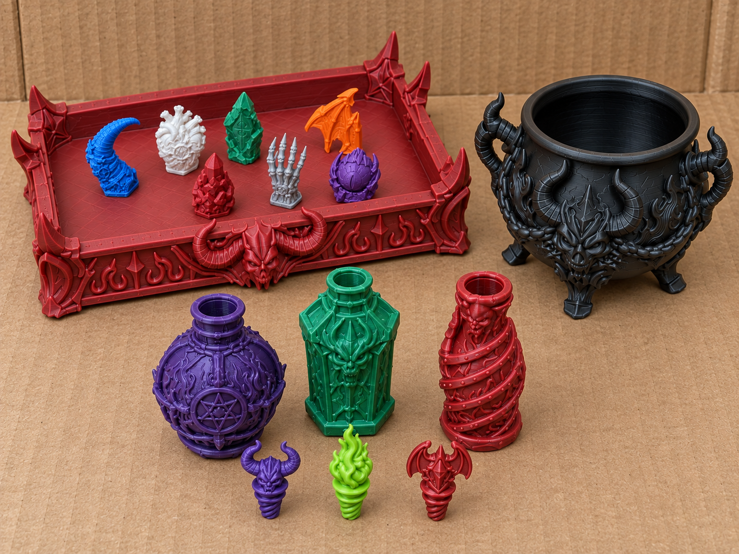 Set Pozioni Demoniache Halloween 3D model