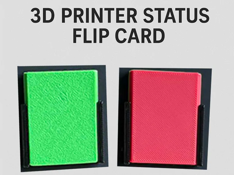 3D Printer Status Indicator (Green/Red Flip Card)