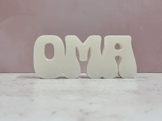 Oma Schriftzug für Trockenblumen