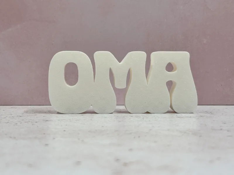 Oma Schriftzug für Trockenblumen