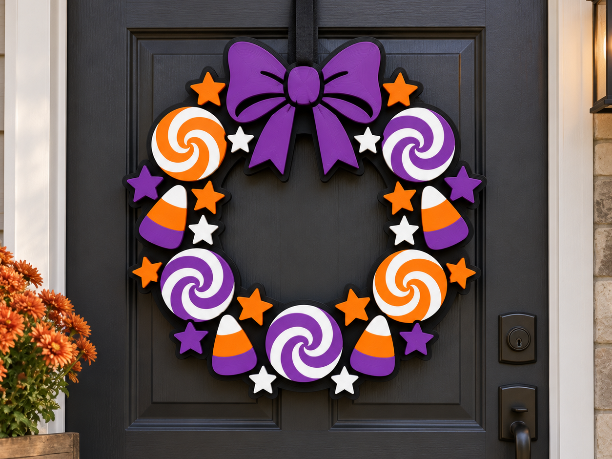 Halloween Candy Wreath - 1