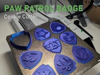 Paw Patrol Badges - Cookie Cutter + Box