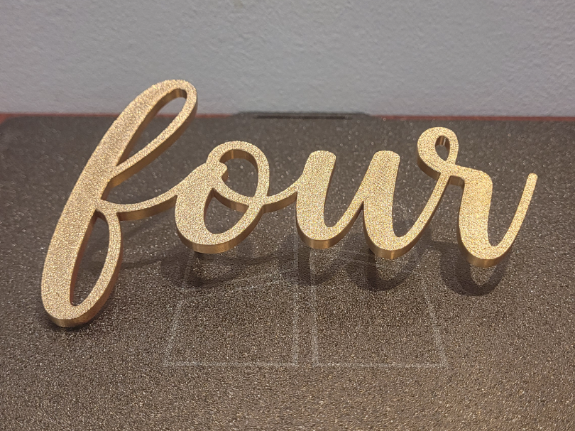 Frontal Cake Topper "Four"