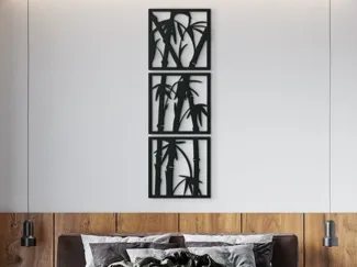 Bamboo Multi Panel 3D Wall Art