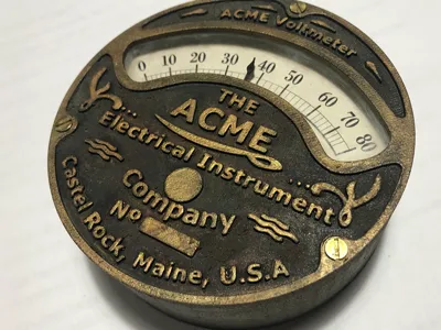 Steampunk ACME Voltmeter