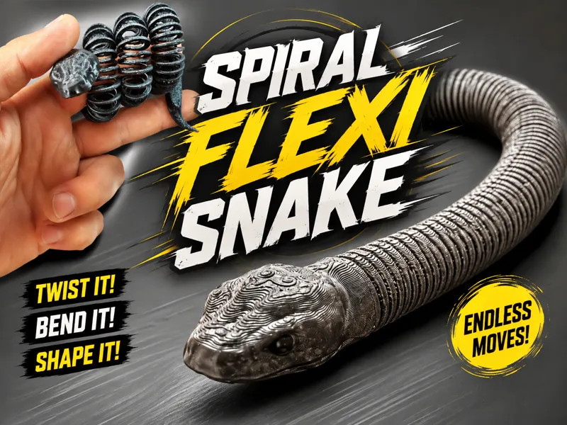 Spiral Flexi Snake – Articulated Fidget Snake Toy