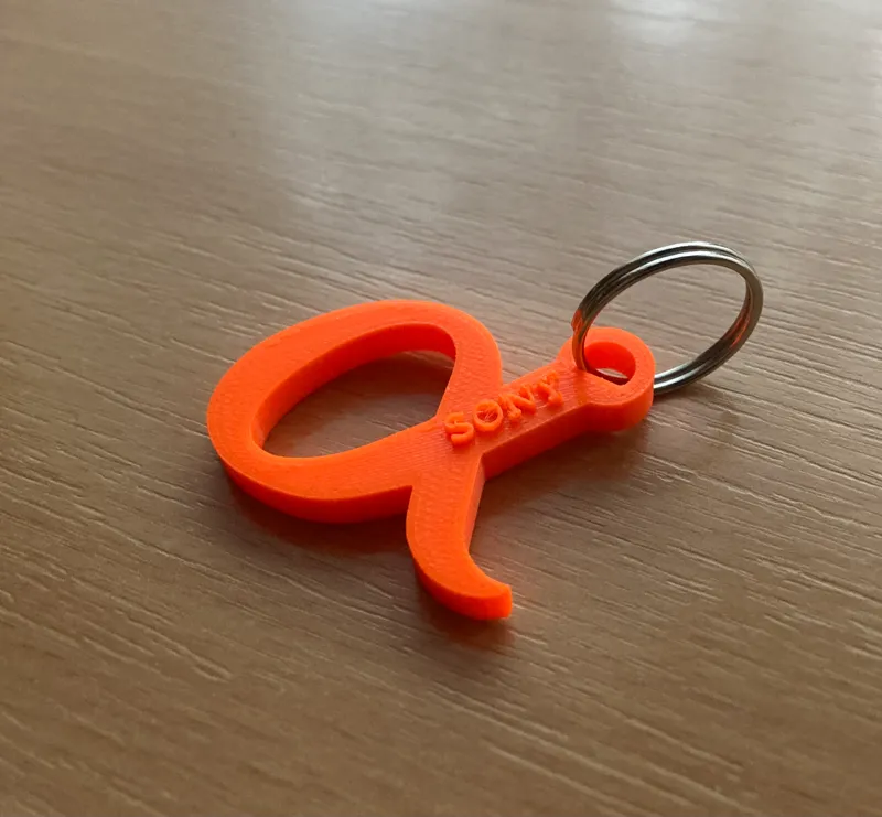 Sony alpha logo keychain