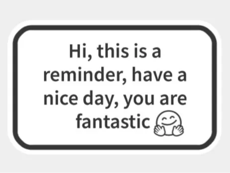 Friendly Reminder Sign in cardformat for wallet