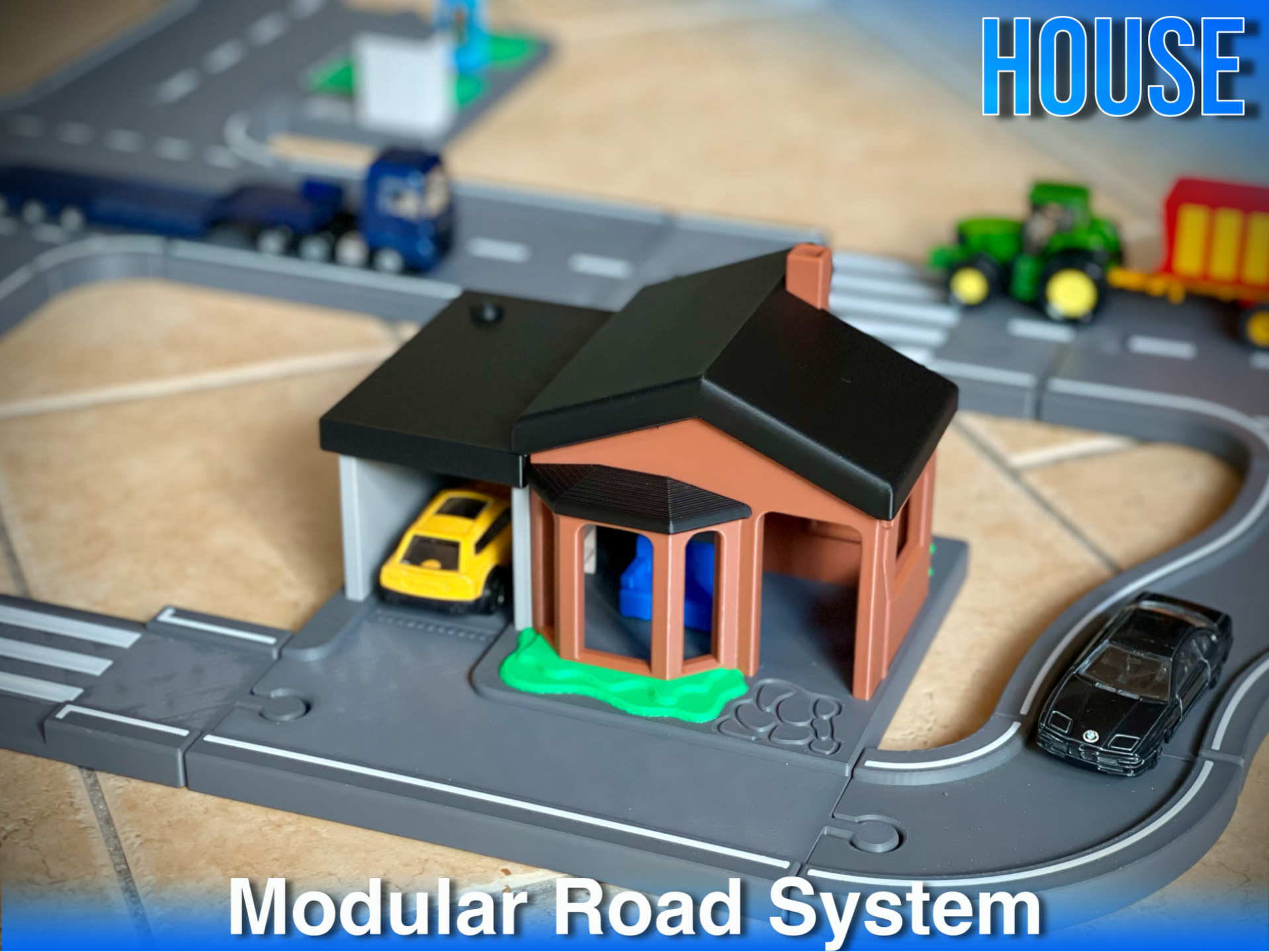 Modular Toy House with Garage to Park Your Toy Car - 1