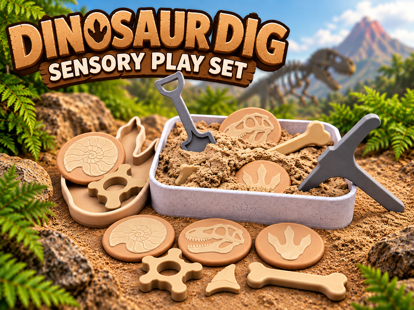 Dinosaur Dig Sensory Play Set - 1