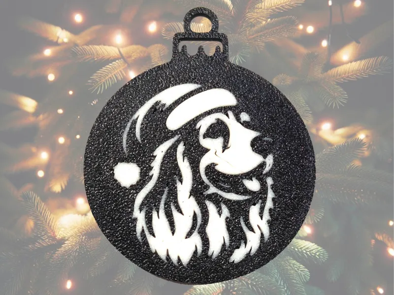 Christmas dog - cocker spaniel with hat ornament