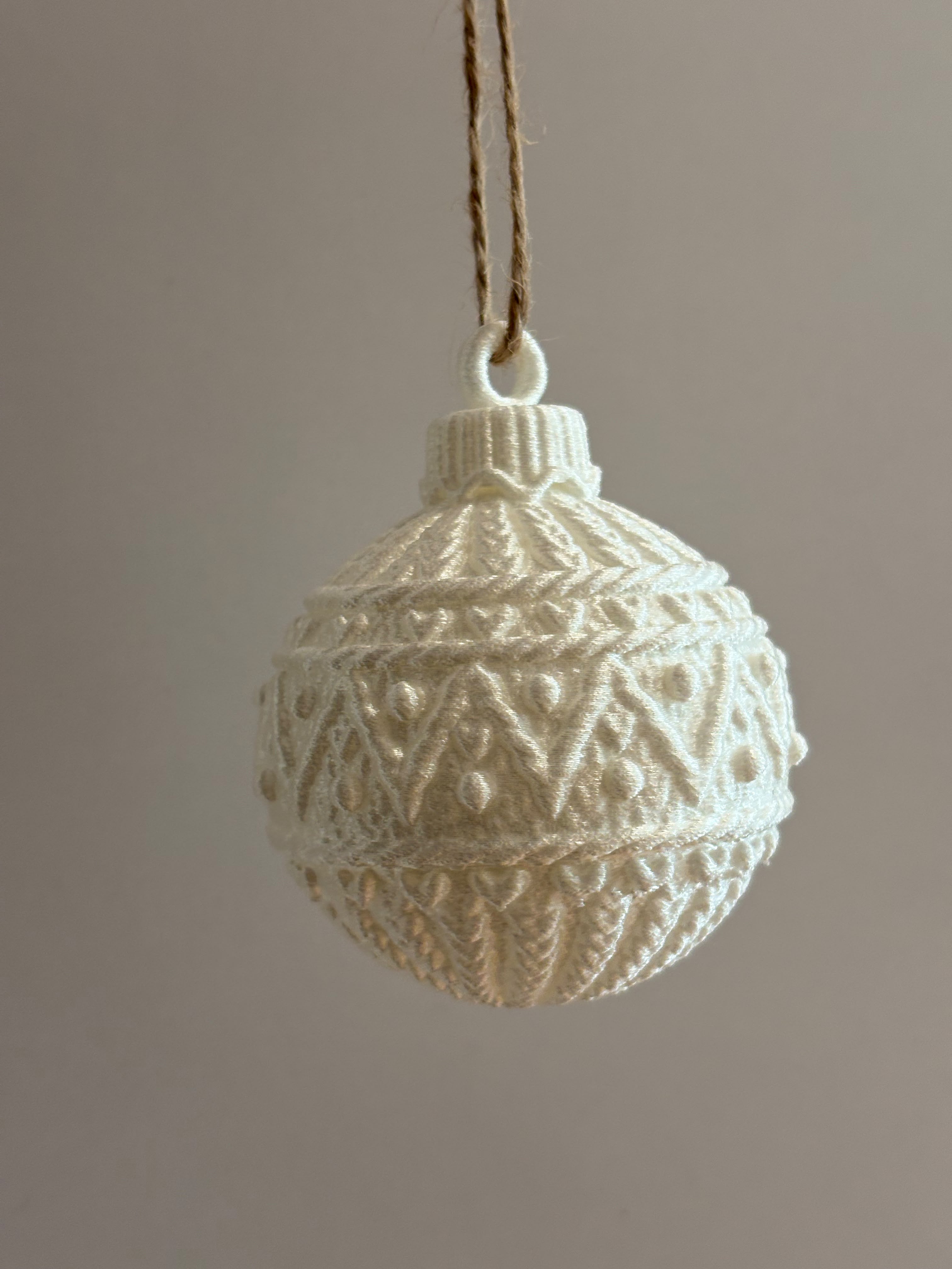 Knitted Christmas Bauble – Cozy Nordic Ornament - 1