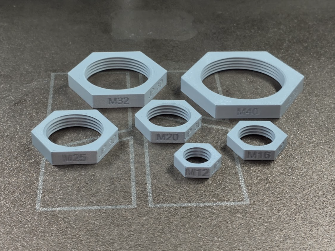 Cable Gland Nut Set M12 - M40