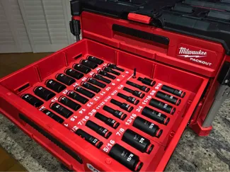 Dual 2&3 Drawer 3/8in 36PC Socket Packout Insert