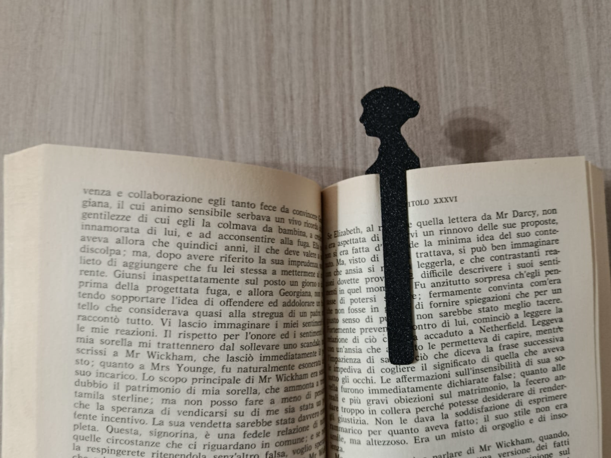 Segnalibro con profilo Jane Austen