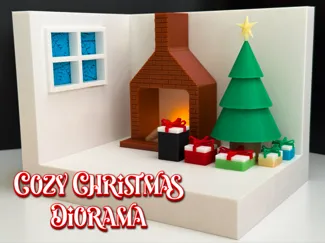 Cozy Christmas Diorama - Tealight Compatible!