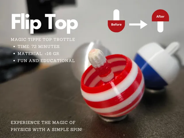 FlipTop: La Trottola Magica che Si Ribalta